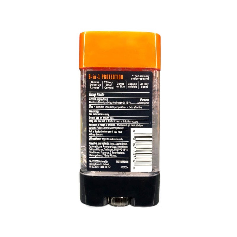 RGX Defense 5 Antiperspirant Gel, Fresh Blast, 4 Ounces Packaging