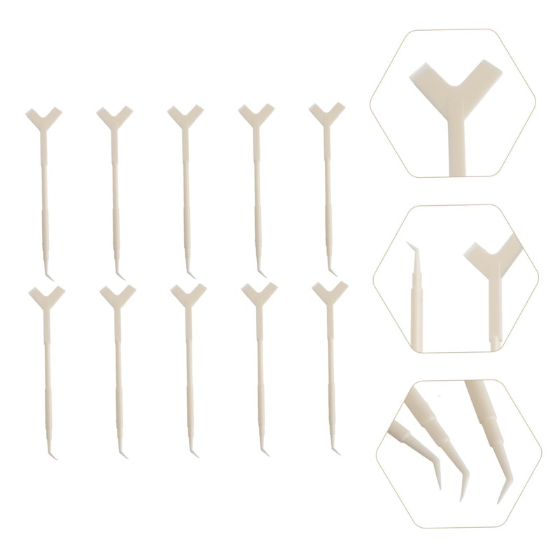 Healeved 30pcs Y-shaped Lash Brush Tool for Eyelash Perming and