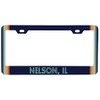 Nelson Illinois Car Metal License Plate Frame Retro Design