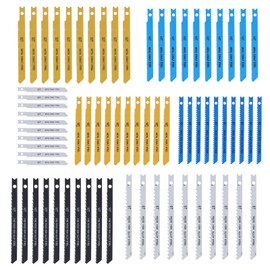 70 Pcs Jigsaw Blade Set 6 8 10 14 18 24 32TPI High Carbon Steel U Shank Jig Saw Blades for Wood Plastic Metal