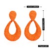 Chanaiqw Teardrop Handmade Statement Raffia Earrings Cute Boho Rattan Dangle
