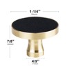 UniDes 2 Pack Solid Brass Knobs,Round Black knobs for cabinets