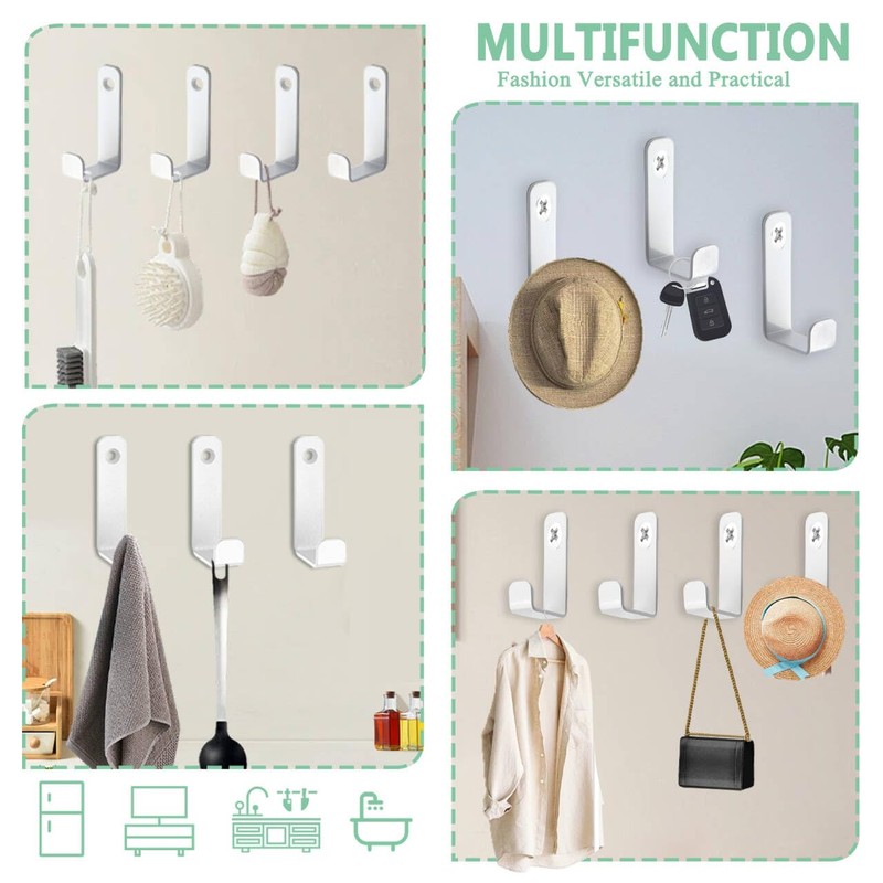 Gerhannery Pack of 5 coat hooks, modern coat hooks for