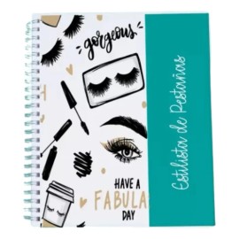 Agenda Para Citas Pestañas / Agenda Salón Belleza Año 23 Portada Turquesa