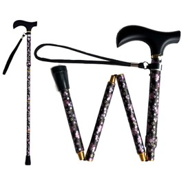 Welfan Dream Life Stick Folding Telescopic Cane Sakura Black 009715