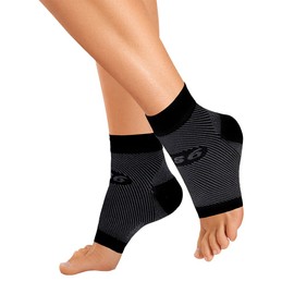 OrthoSleeve FS6 Compression Foot Sleeve (One Pair) for Plantar Fasciitis, Heel Pain, Achilles Tendonitis and Swelling