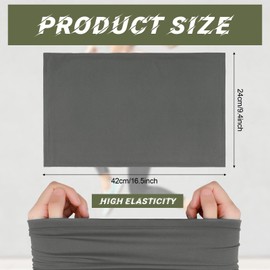 Pack of 4 Multifunctional Tube Scarf, Elastic, Breathable Neckerchief, Sun Protection Neckerchief for Men and Women, Protect Against Dust Wind, for Outdoor Cycling Motorcycle Hiking, Black, grey.