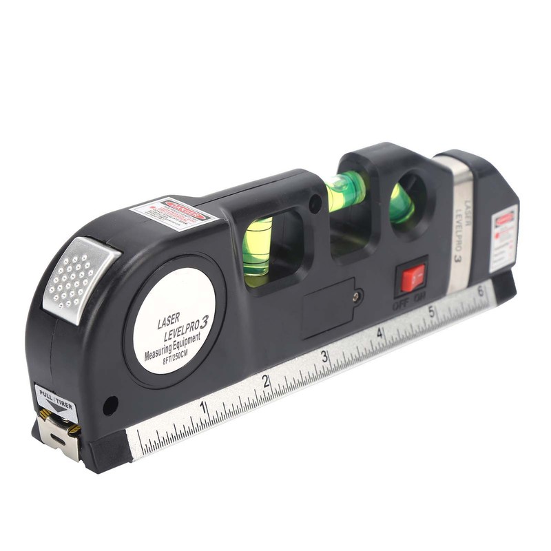 Laser Spirit Level Multifunctional Horizontal Ruler Measuring Tape Measure Ruler