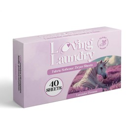 LOVING LAUNDRY Fabric Softner Dryer Sheets- LAVENDER DREAMS Scent -Enhanced Softness- Plant Based- Softens & Removes Static Cling- Long lasting Freshness, Laundry Dryer Sheet- 40 Sheets