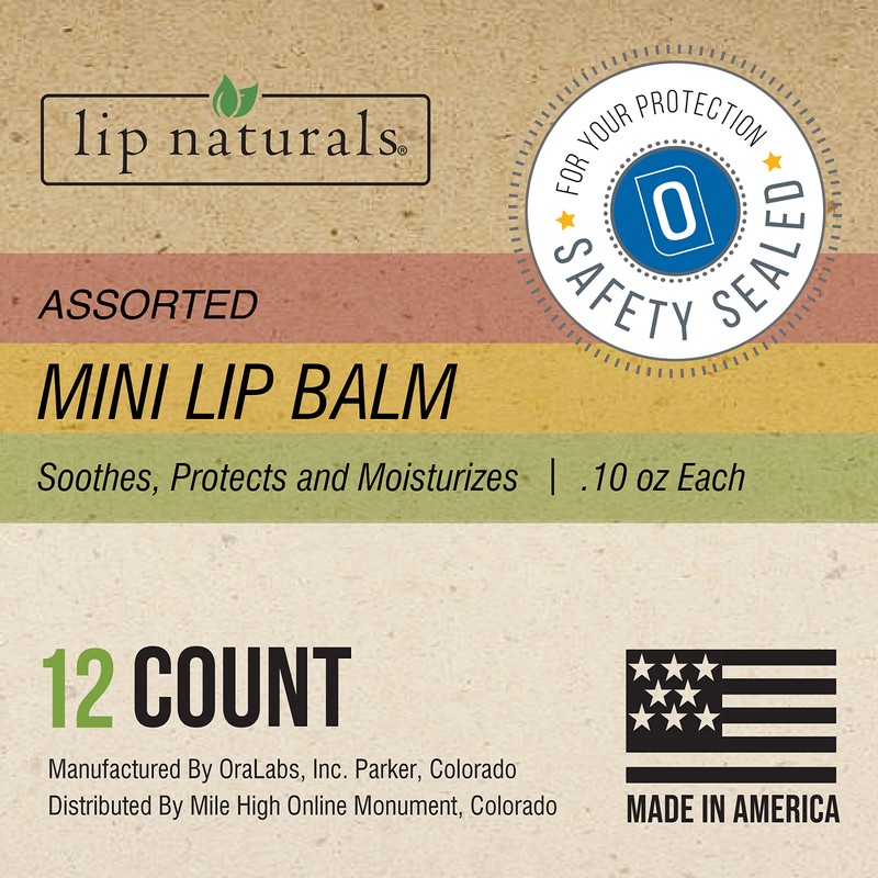 Lip Naturals® | Assorted Mini Lip Balm with Sunscreen (SPF-15)