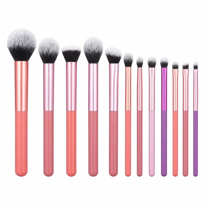 12pcs Makeup Brush Set for Face & Eyes - Soft