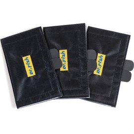 Dr.Fish 3 Pack Fishing Lure Wraps Fishing Hook Rod Protectors Lures Cover Thick Soft Padded Saltwater/UV Resistant Medium Size for Minnow Crankbait Popper Spinnerbait