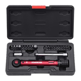 STARWORK TRUE MECHANIC™ 23-Piece, 72T, 1/4 Inch Drive Bike Aluminum Mini Torque Wrench Set, in-lb