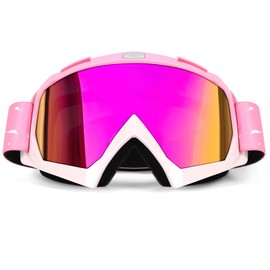 Jeemeele Motorcycle Goggles, Dirt Bike ATV Riding Off-Road Ski Goggles UV Anti-Fog Windproof Dustproof for Men & Women