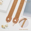 JasGood Straw Woven Elastic Waist Belt for Women, 3.5 cm