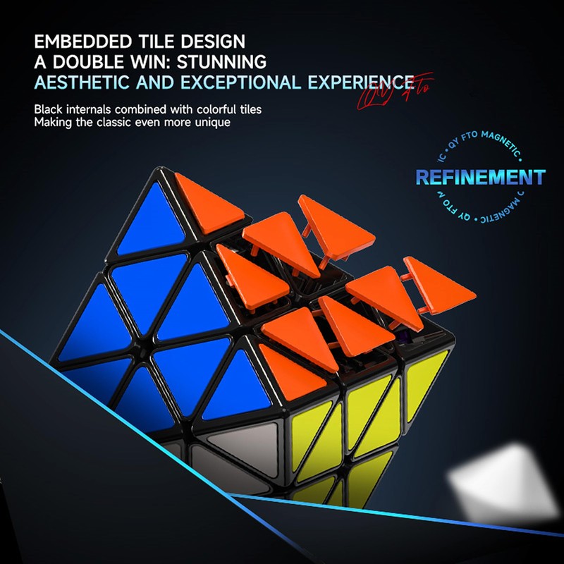 XMDCuber QY Toys FTO Face Turning Octahedron Speed Cube, Speed