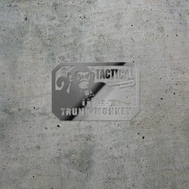 Transparent Decal Stickers of Tactical Trunk Monkey Morale Patch (Metallic Silver) Premium Waterproof Vinyl Decal Stickers for Laptop Phone Accessory Helmet Car Window Mug Tuber NVCSKUS108485SI090622