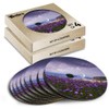 8 x Round Coasters - Milky Way Landscape Beach Cork