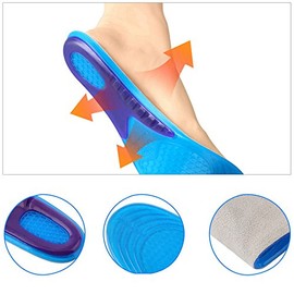 Dr.Pedi Plantilla deportiva de masaje de gel para soporte de arco ortopédico y fascitis plantar, tamaño de mujer