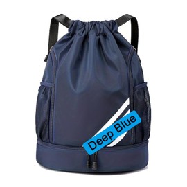 TUFREQ 1pc, Sports Backpack, Backpack, Drawstring Bag, Swimming, Outdoor Activities, Fitness, Camping, Cycling, Hiking (Deep Blue)