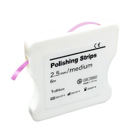 Windplusya Dental Polishing Strips, 6m/Rolls Tooth Sandpaper Dental Finishing Strips, Dental Polishing Strip Holder Stainless, Resin Tooth Interdental Grinding Tool.-Pink 2.5mm