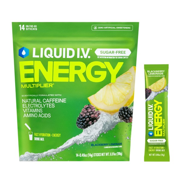 Liquid I.V.® Hydration Multiplier Sugar Free + Energy | Blackberry-Lemonade