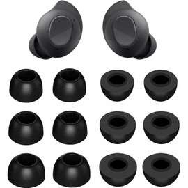 ALXCD Foam Eartips Compatible with Galaxy Buds FE SM-R400, S/M/L 3 Sizes 6 Pairs Soft Memory Foam Ear Tips Earbuds Foam Tips, Compatible with Galaxy Buds FE SM-R400 6 Pairs Black sml
