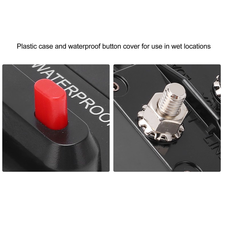 DC 32V Circuit Breaker with Switch Manual Reset Waterproof for