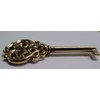Vintage Universal Skeleton Furniture Cabinet Key Lock Polished Solid Brass