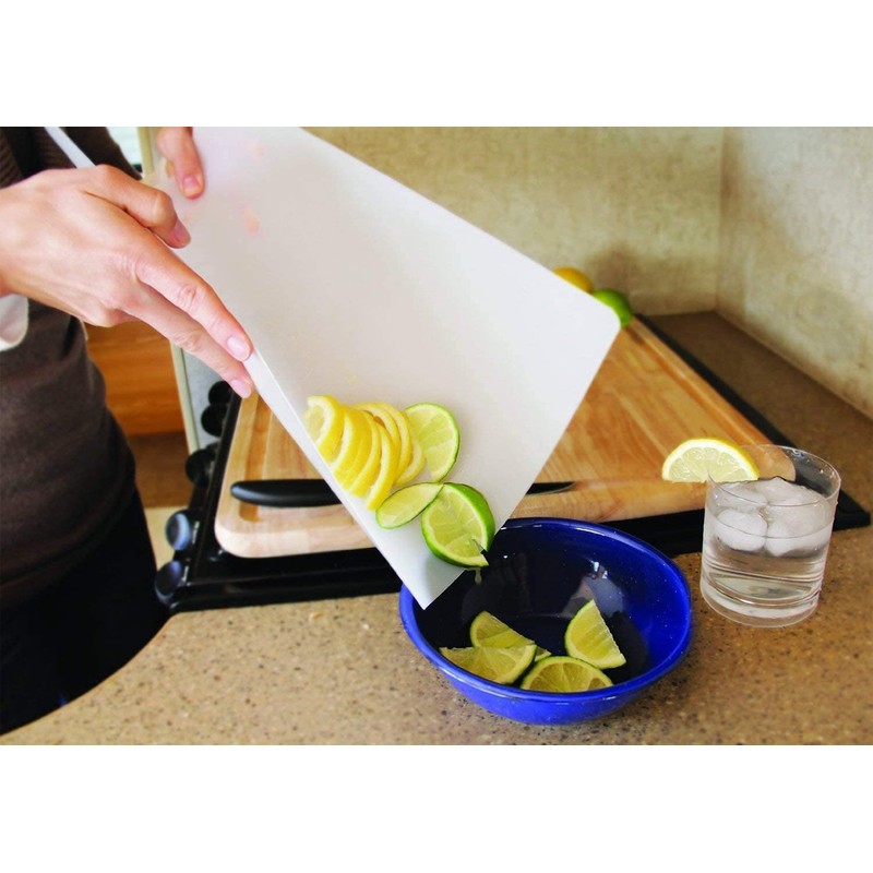 VIP Home Essentials Thin Clear Flexible Plastic Cutting Board Chopping