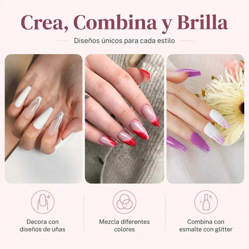 21Pcs Kit Esmaltes Uña Gel SemipermanenteBase CoatGlossy Top CoatMatte Top