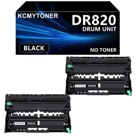 KCMYTONER Compatible Drum Unit Replacement for Brother DR-820 DR820 use in HLL5100DN HLL5200DWT HLL6300DW HLL6200DW MFCL5700DW MFCL5800DW MFCL5900DW MFCL6750DW MFCL6900DW Laser Printer - Black,2-Pack