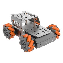 Mecanum Wheel Chassis Car Kit with TT Motor, Aluminum Alloy Frame, Smart Car Kit for DIY Education Robot Car Kit