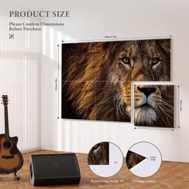 JBER 6 Pack Art Acoustic Panels, 72×48 Inches Soundproof Wall Panels, Large Self-Adhesive Wall Panels, Decorative Sound Absorbing Panels, Sound Panels for Recording Studio, Living Room (Lion)