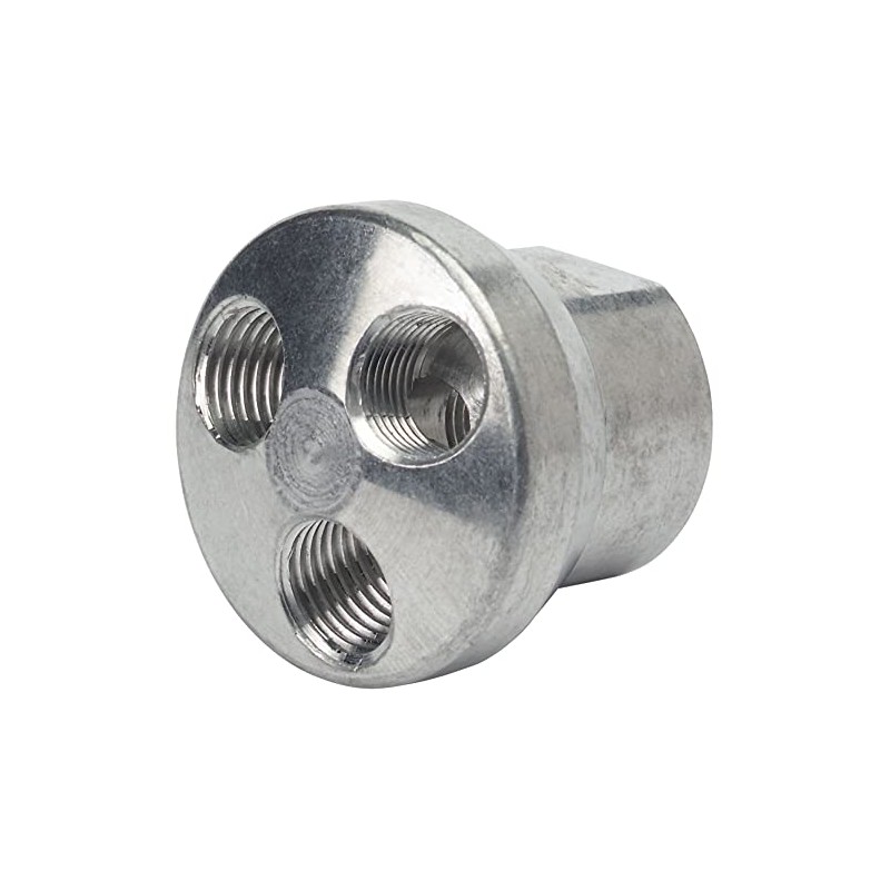 Amflo 3406 3/8" 3-Way Manifold, Silver