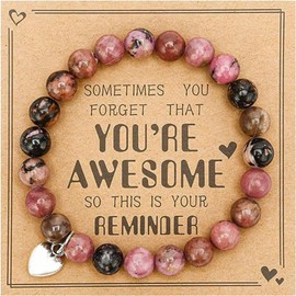 Stocking Stuffers Holiday Outfits for Women 2024 Best Friend Bracelet for Women Friendship Bracelet Pink Zebra Stone Bracelet Adjustable Beaded Bracelet Birthday Christmas Gifts for Friends