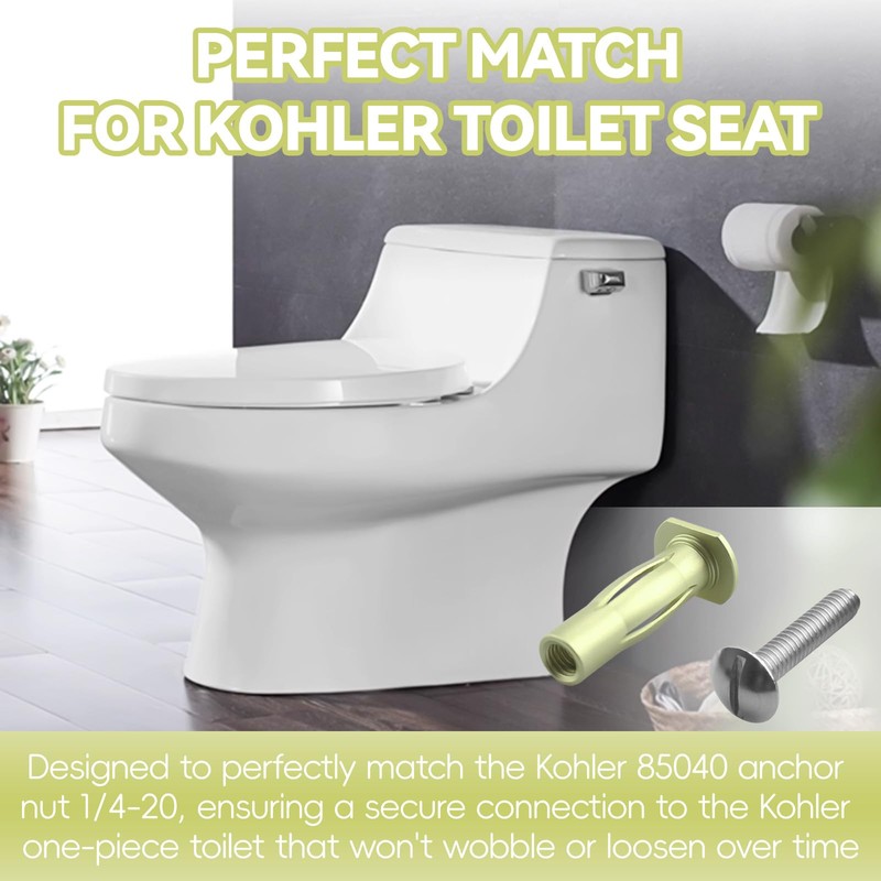 LEDBarz 85040 Anchor Nut Replacement for Kohler Toilet Seat Hinge