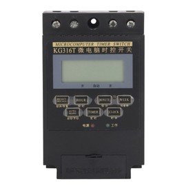 Programmable Timer Switch Auto Timing Electronic Time Control Switch with Capacitor for Street Lamp Black