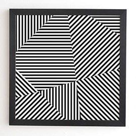 Deny Designs Three of The Possessed Dazzle New York Wall Art, 30" x 30", Black Frame