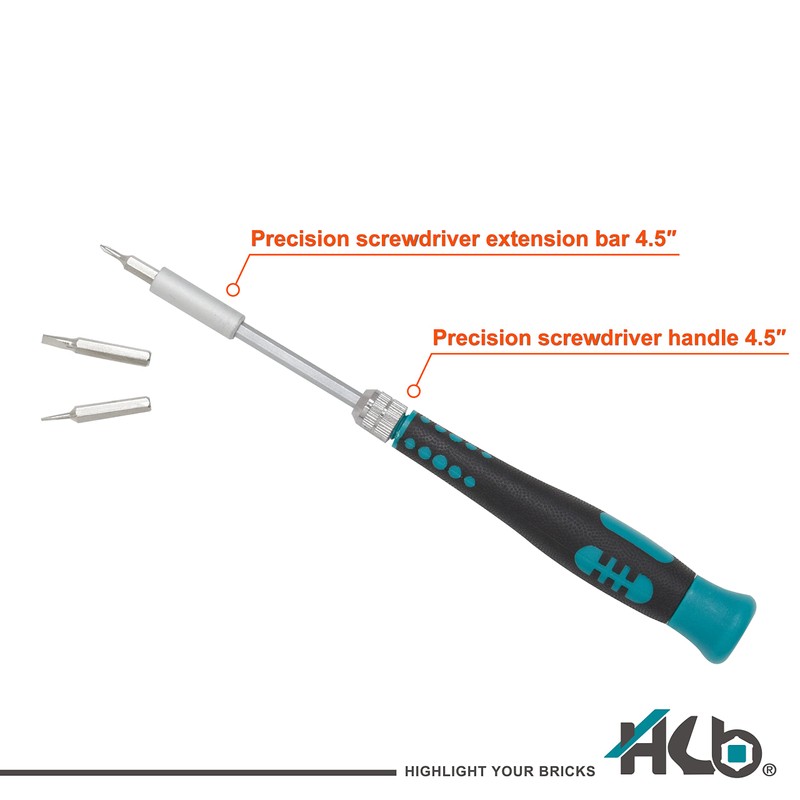 HB 90-Tooth Swivel Head Ratchet Handle 1/4-Inch Drive, Precision bits,