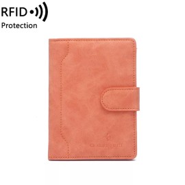 Charm Infinite RFID Blocking Leather Passport Case Multi-slot Travel Card Wallet ID Card Bag US - Orange