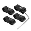 X AUTOHAUX 4pcs Black AN6 14mm Hose Separator Clamp Adapter