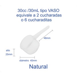 50pz Cuchara Scoop Dosificadora Medidora Polvos 29cc/30ml Plástico