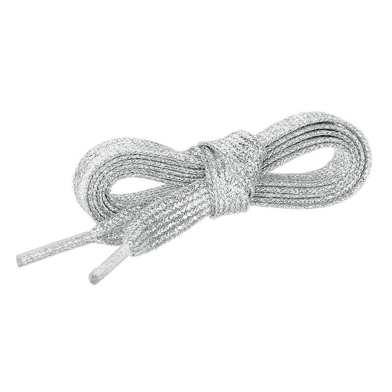 Allegra K Metallic Shoelaces, Ribbon, Flat, Fluorescent, Shiny, Wide, 1