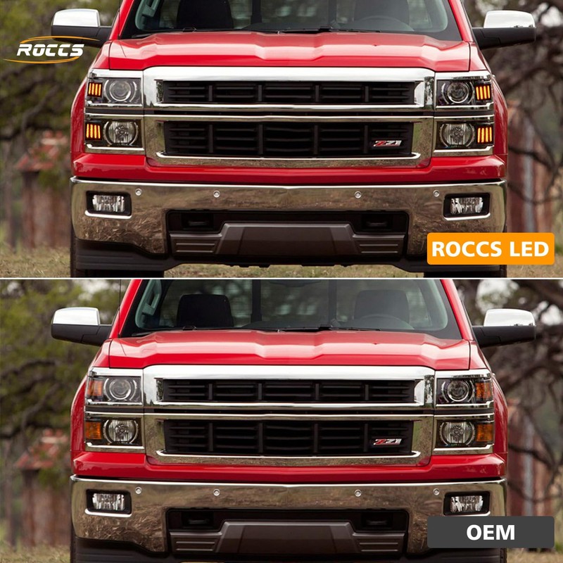 4PCS LED Side Marker Fender Lights for 1994-1998 Chevy C/K