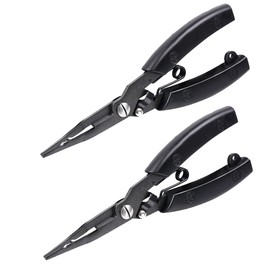 2 x Multifunctional Hook Remover Pliers Stainless Steel Fishing Pliers Fishing Pliers Scissors Rust Resistant Hook Remover Line Cutter