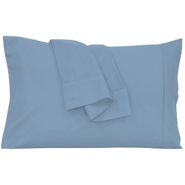 Royale Linens King Pillowcase Set of 2 - Bed Pillow Cover - 20" x 40" -Lake Blue Pillowcases - 1800 Brushed Microfiber, Wrinkle & Fade Resistant - Soft & Cozy- King Size Pillow Case (King, Lake Blue)