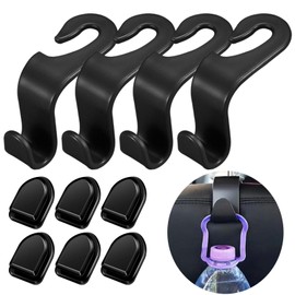 MVJAA 10 Pack Car Seat Headrest Hook,Universal Seat Hook Hanger Storage Organizer Hook for Handbag Purse Coat Umbrellas Bags