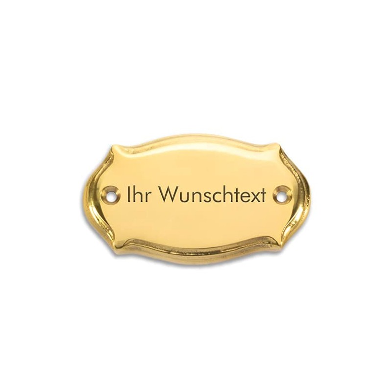 Brass Sign with Your Engraving - 86 x 48mm Oval
