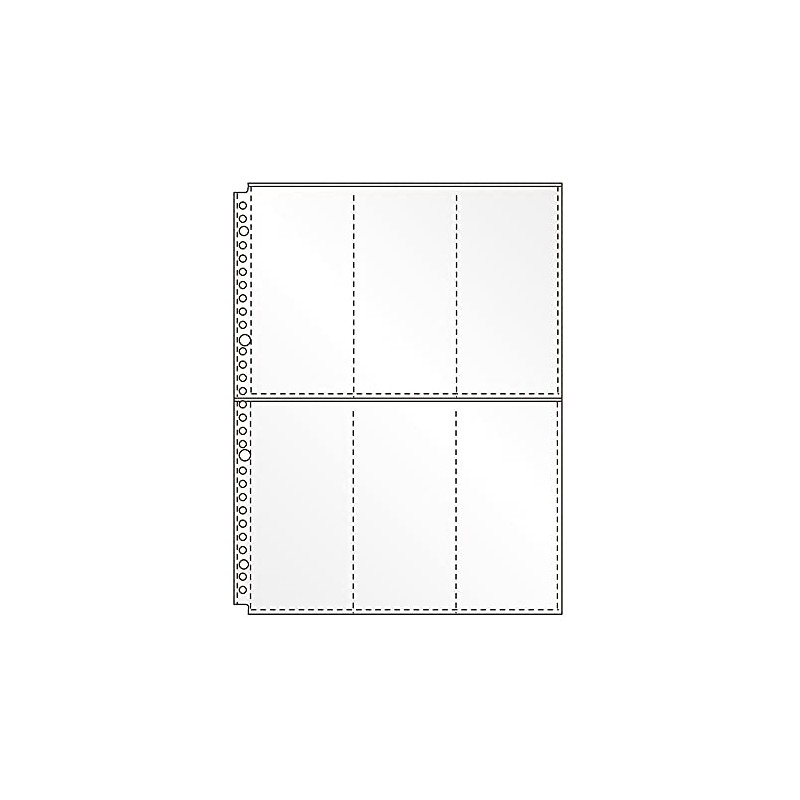 Collect S-4320 Transparent Pocket Leaf A4 6 Pockets, 30 Holes,
